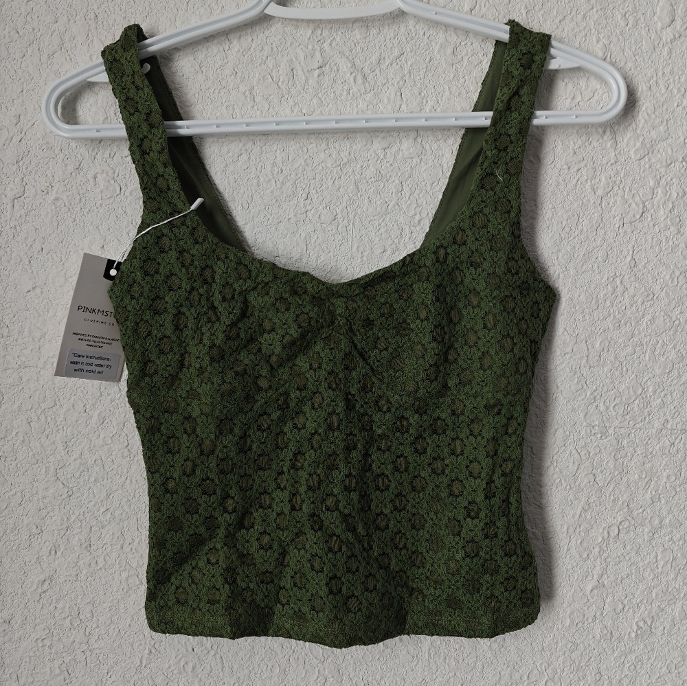 NWT Green Cropped Tank